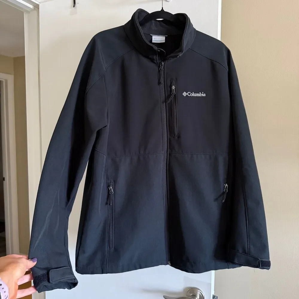 Columbia Mens Ascender Softshell Black Jacket Mens Large
